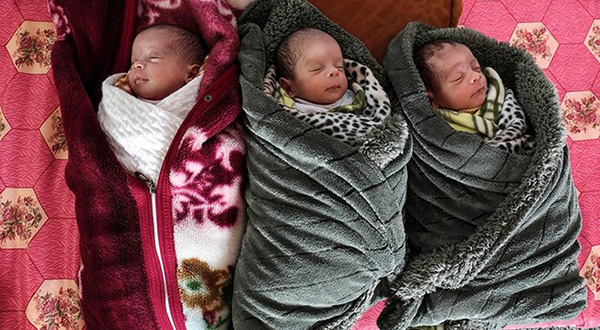 Palestinian triplets